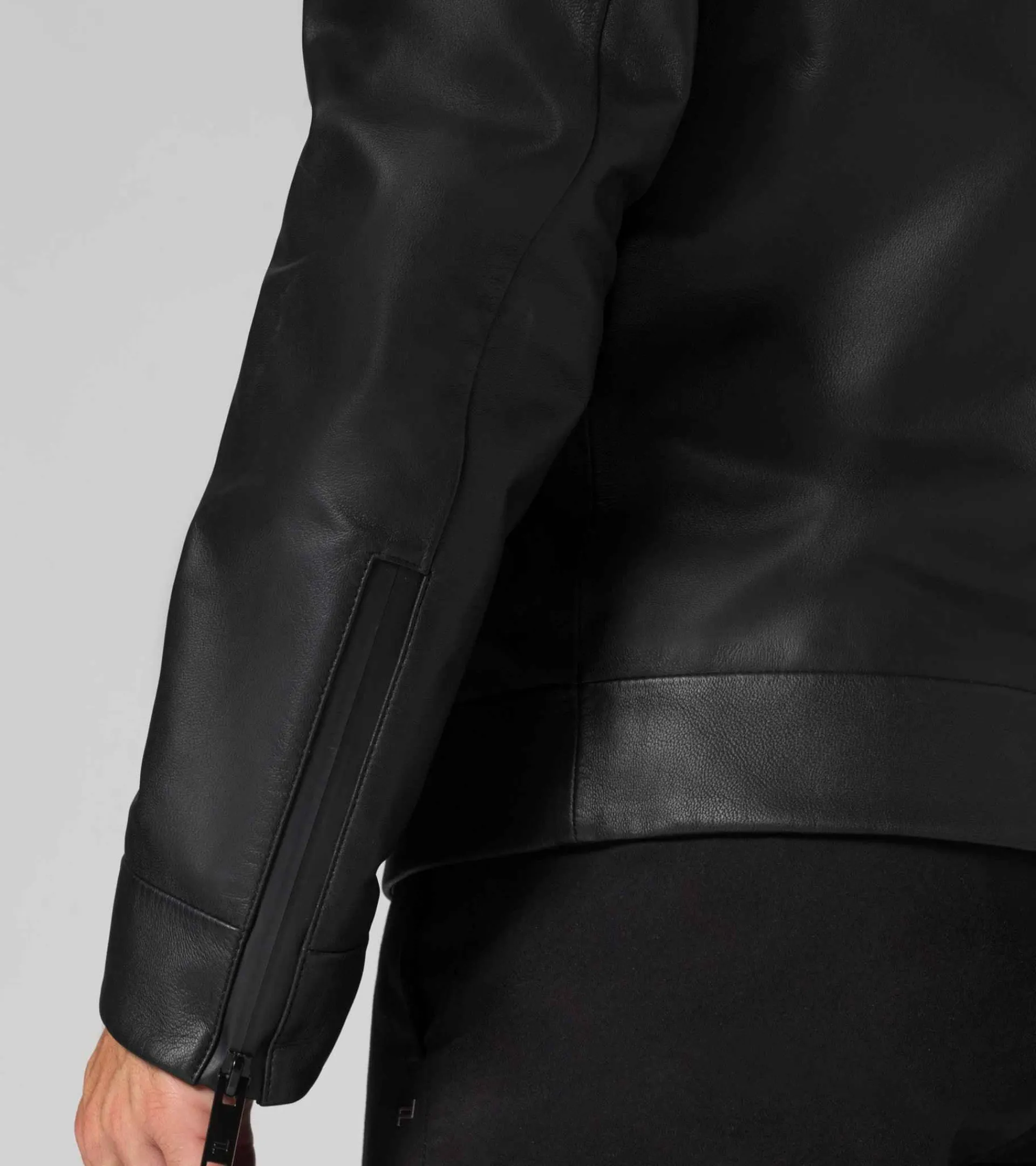 Porsche Design Active Leather Jacket Jet Black Hot