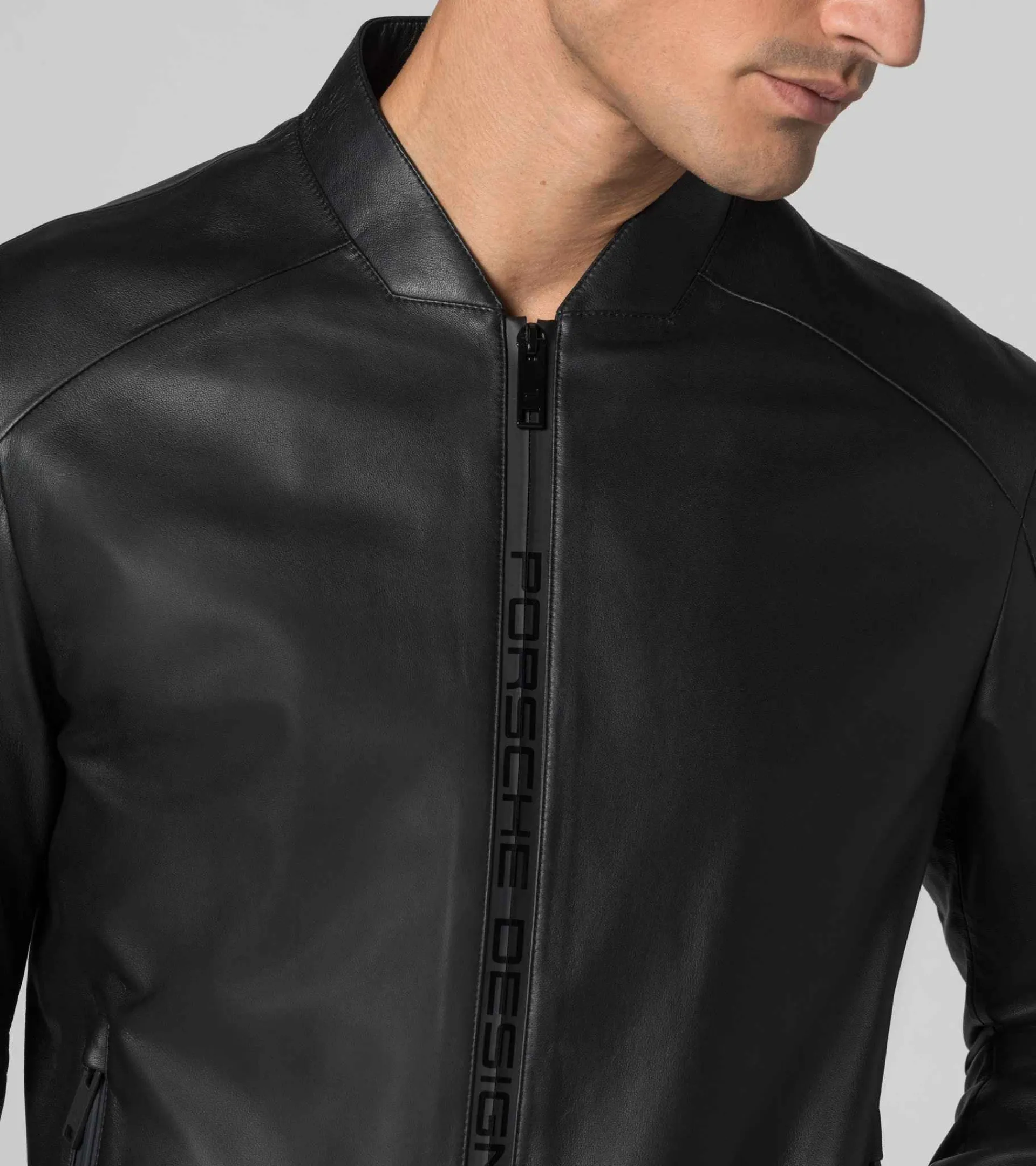 Porsche Design Active Leather Jacket Jet Black Hot