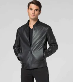 Porsche Design Active Leather Jacket Jet Black Hot