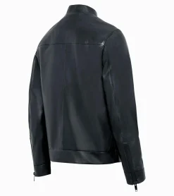 Porsche Design Active Leather Jacket Jet Black New