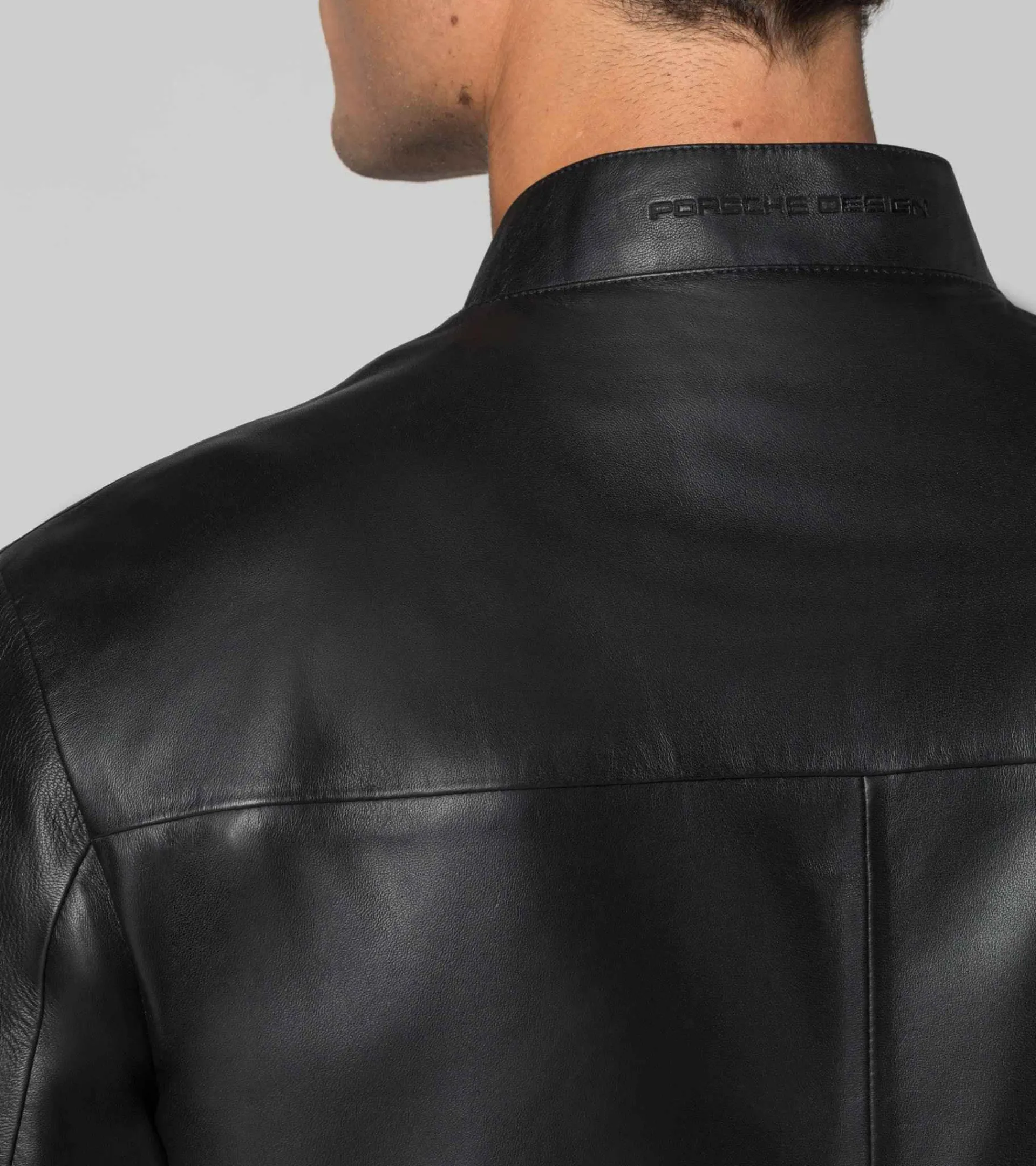 Porsche Design Active Leather Jacket Jet Black New