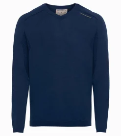 Porsche Design Evoknit® V-Neck Pullover Persian Blue Fashion