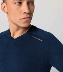 Porsche Design Evoknit® V-Neck Pullover Persian Blue Fashion