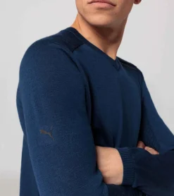 Porsche Design Evoknit® V-Neck Pullover Persian Blue Fashion
