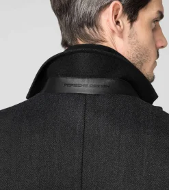Porsche Design Hybrid Textured Formal Casaco Asphalt Grey Melange Online