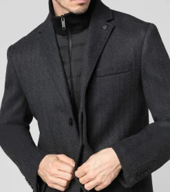 Porsche Design Hybrid Textured Formal Casaco Asphalt Grey Melange Online