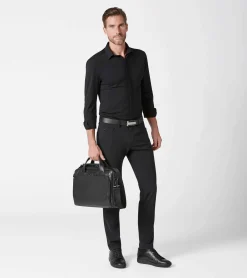 Porsche Design Roadster Leather Briefcase S Black Outlet