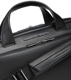 Porsche Design Roadster Leather Briefcase S Black Outlet