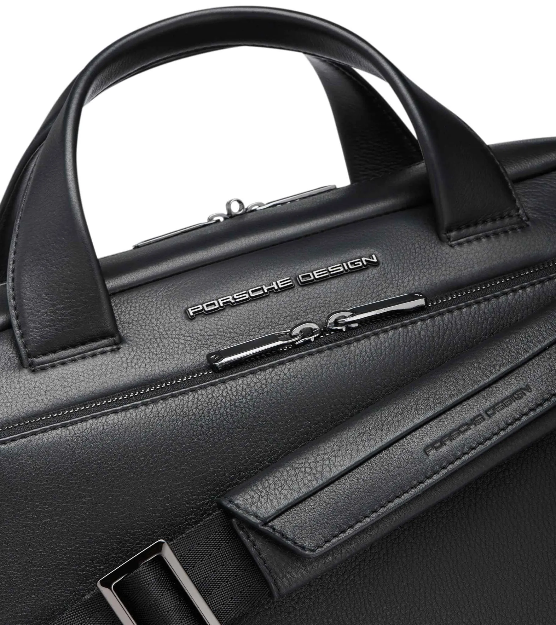 Porsche Design Roadster Leather Briefcase S Black Outlet