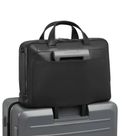 Porsche Design Roadster Leather Briefcase M Black Clearance