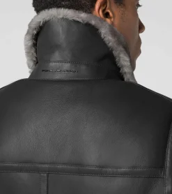 Porsche Design Shearling Casaco Pavement Grey Cheap