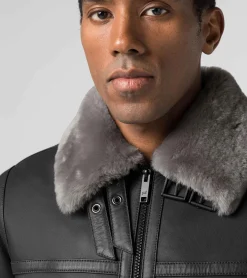 Porsche Design Shearling Casaco Pavement Grey Cheap