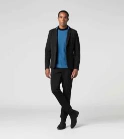 Porsche Design Striped Detailed Driving Knit Blazer Jet Black Flash Sale