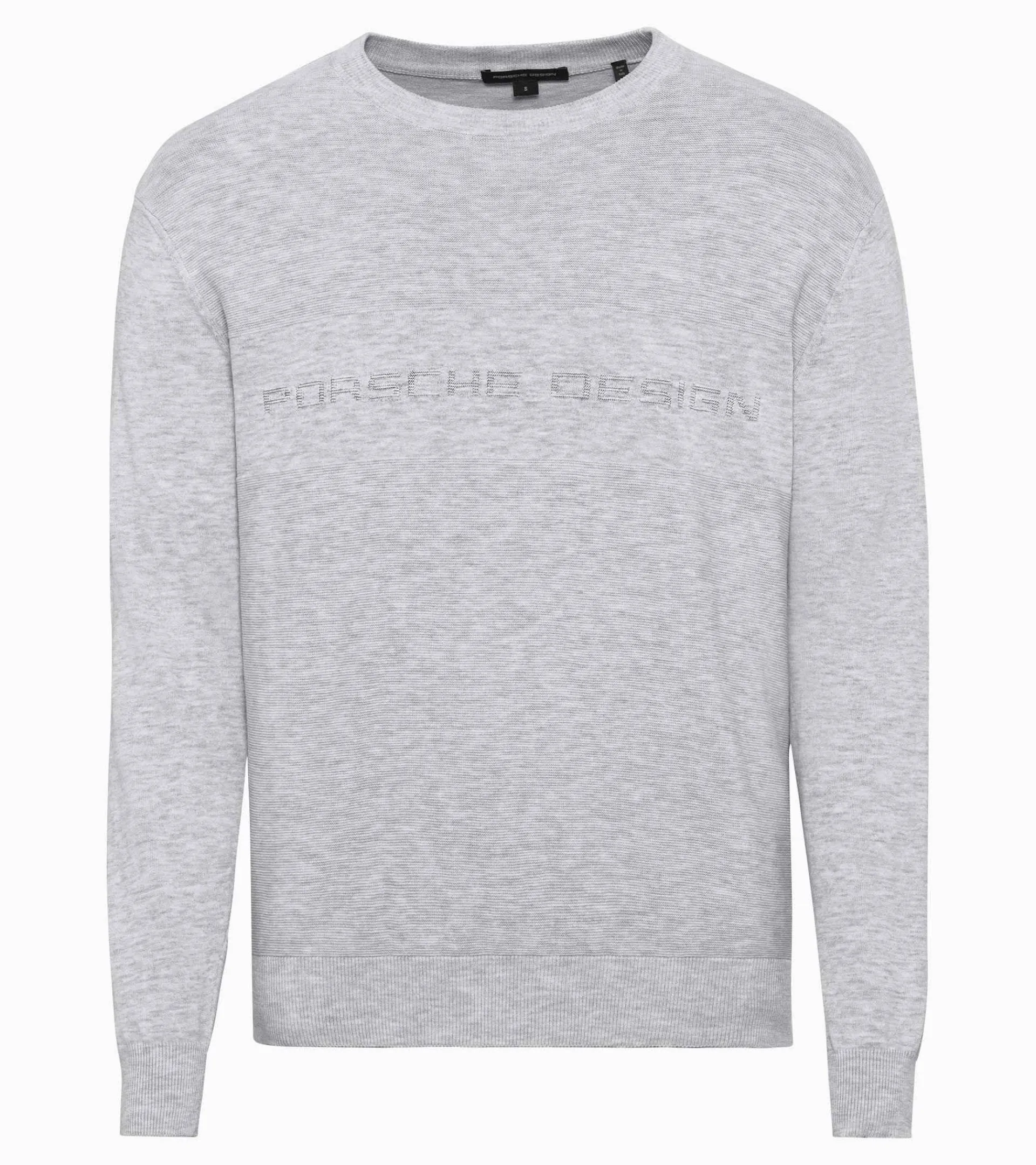 Porsche Design Sueter Com Logotipo Jacquard Bright White Melange Shop