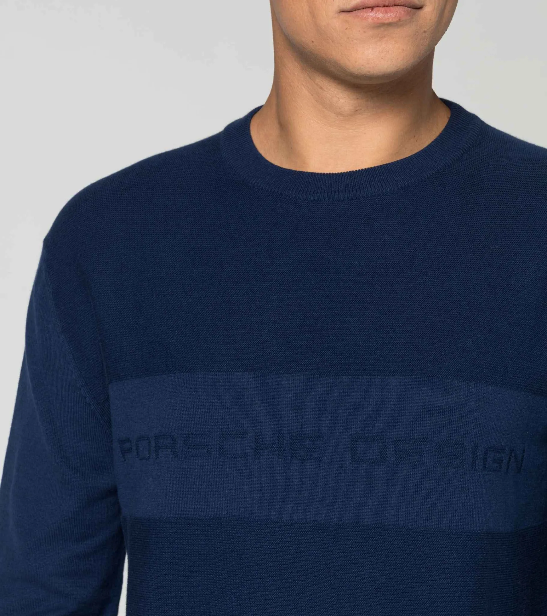 Porsche Design Sueter Com Logotipo Jacquard Blue Depths Shop